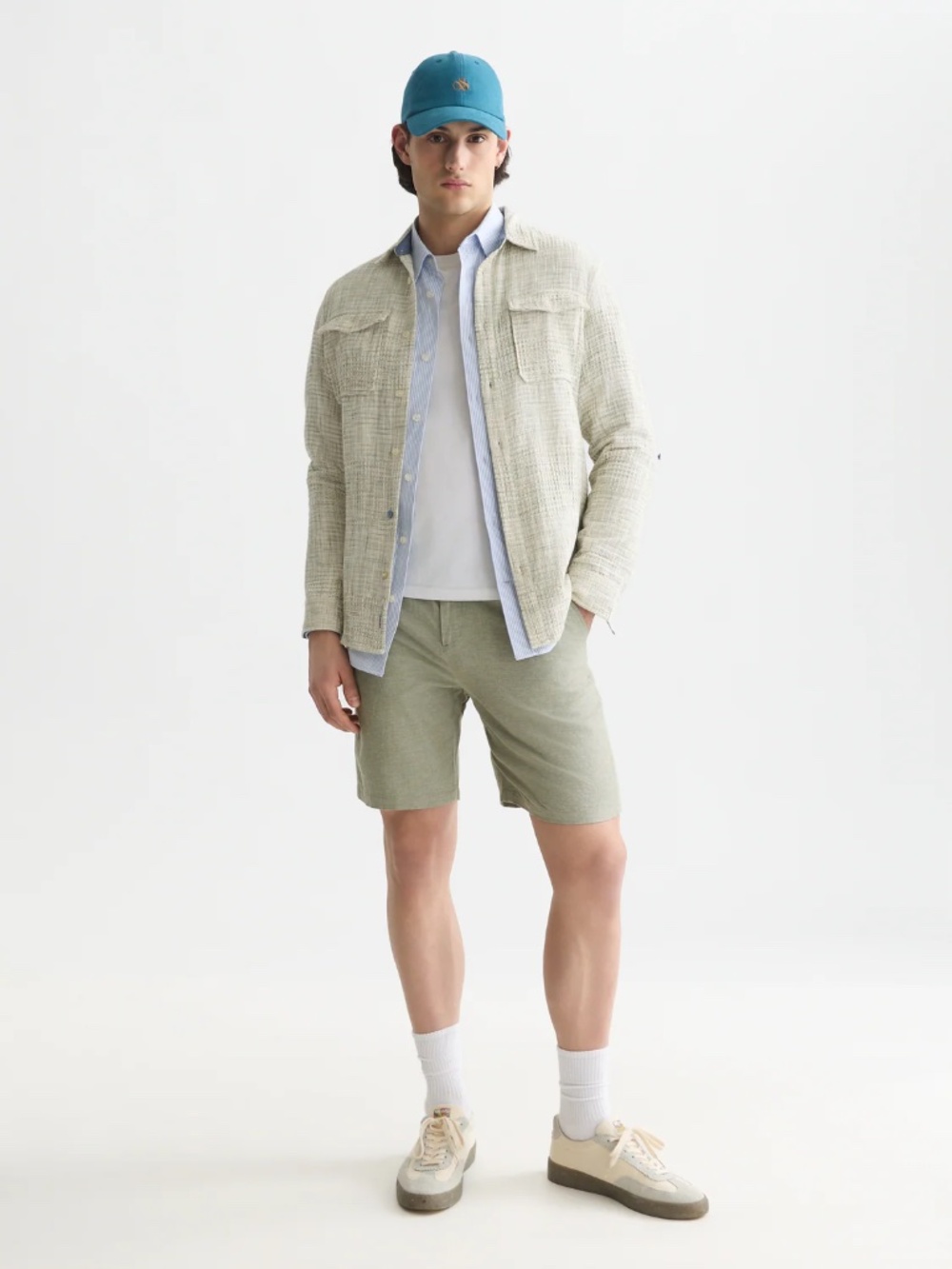 Scotch & Soda ESSENTIALS FAVE COTTON LINEN REGULAR-FIT SHORTS Size M NWT